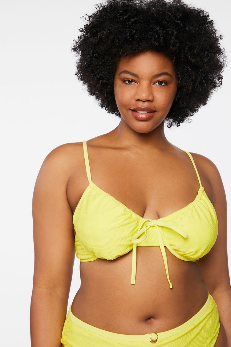 Forever 21 Plus Women's Underwire Bikini Top Citron
