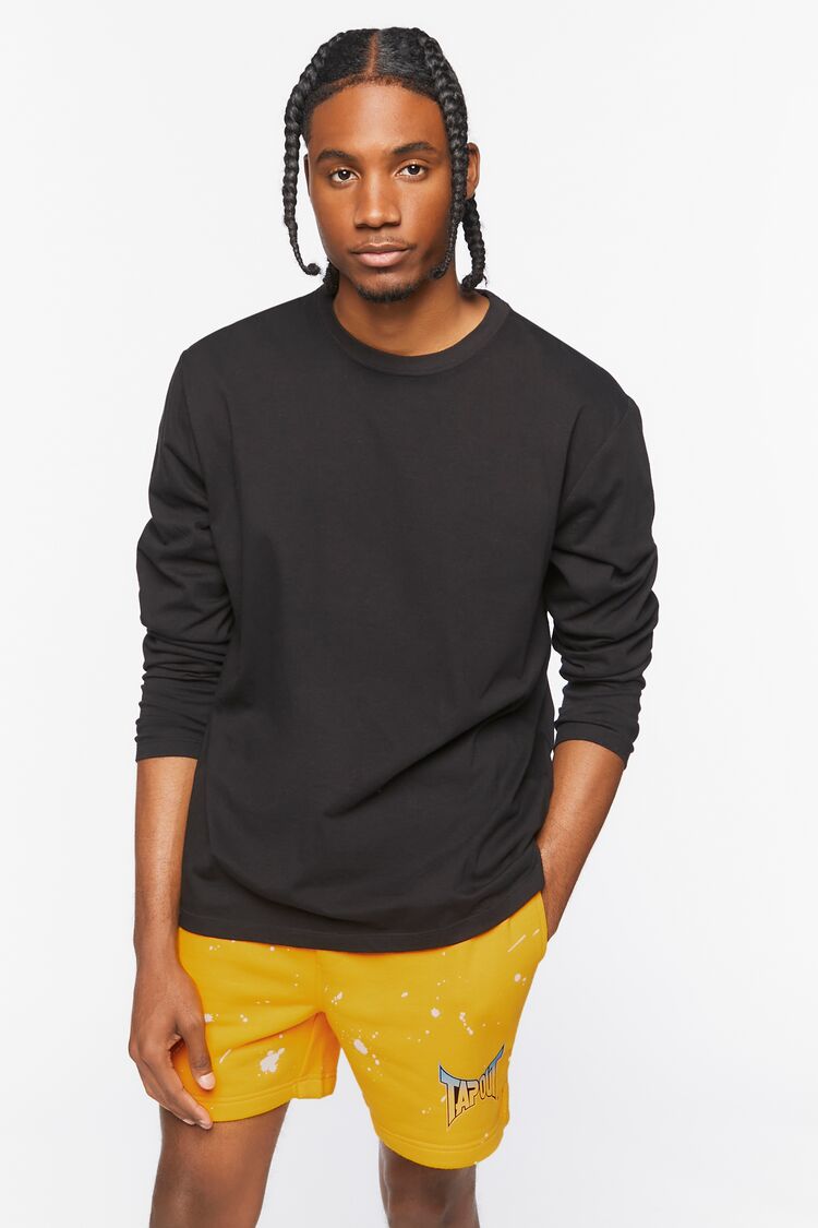 Forever 21 Men's Tapout Graphic Drawstring Shorts Yellow/Multi