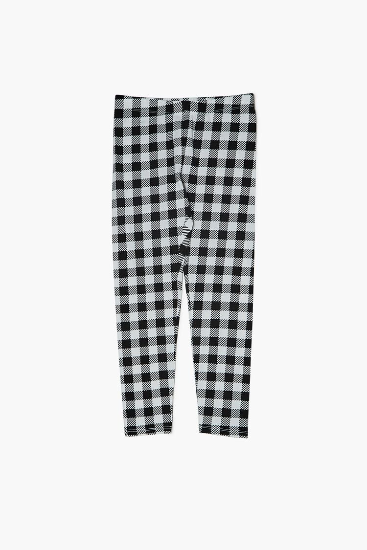 Forever 21 Girls Houndstooth Leggings (Kids) Black/White