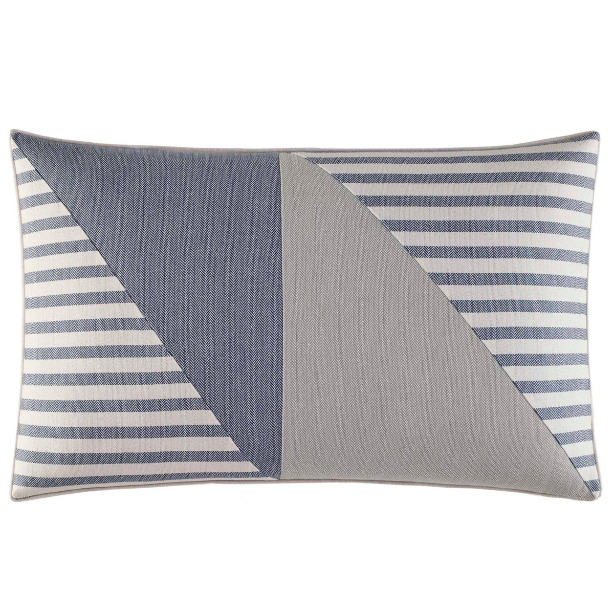 Nautica Fairwater Pieced Throw Pillow Bright Cobalt