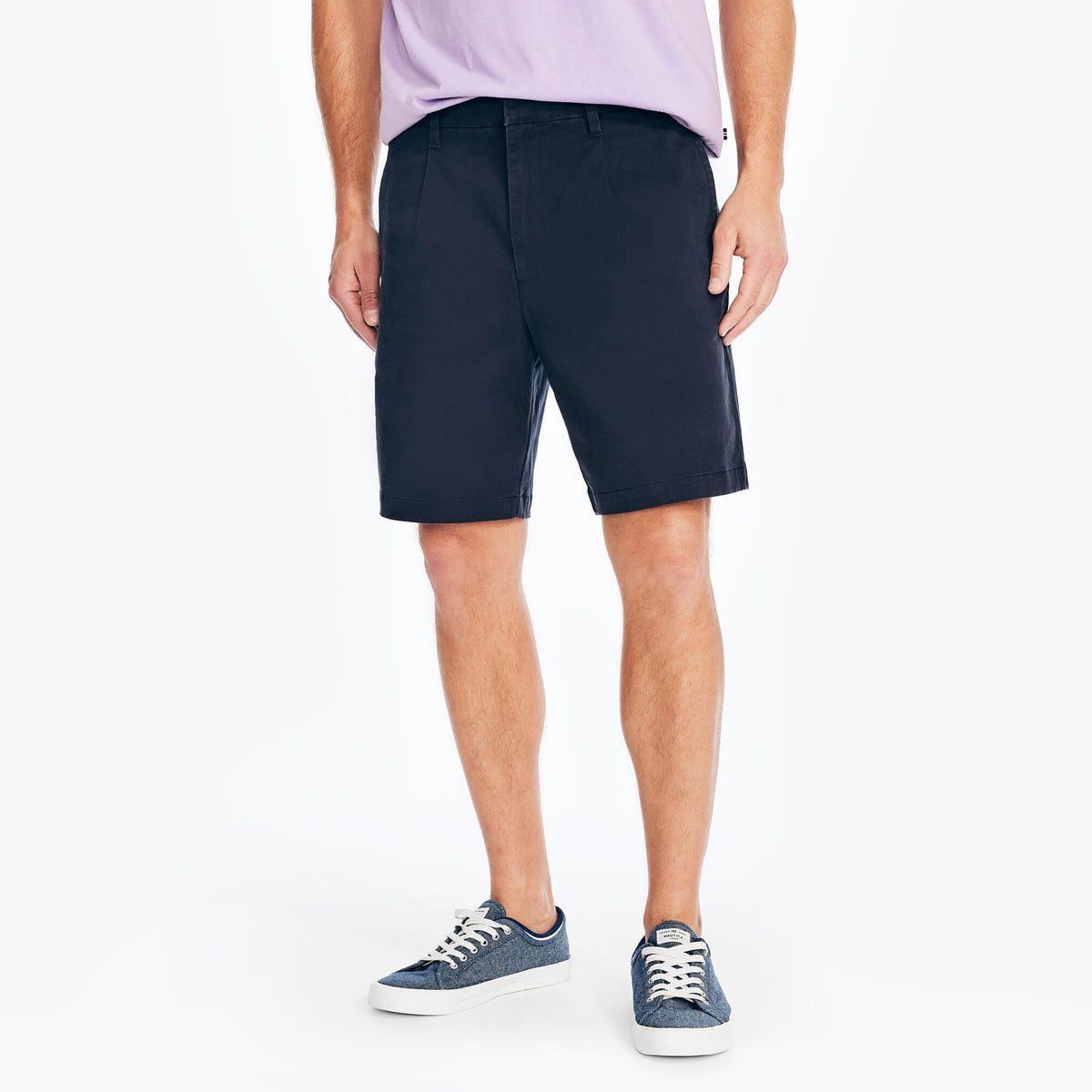 Nautica Men's 8.5" Pleated Short Navy