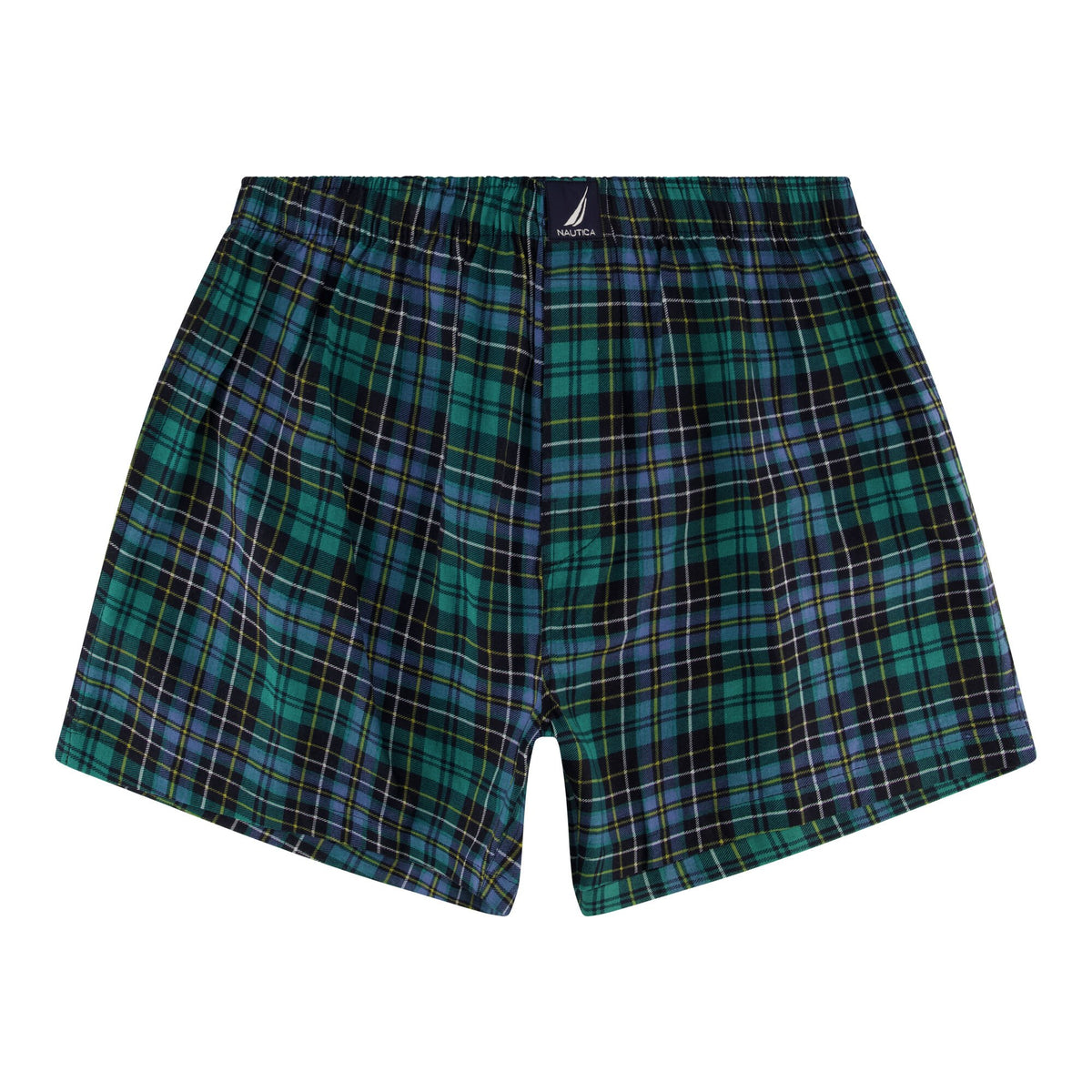 Nautica Men's Plaid Woven Boxer Forest Green