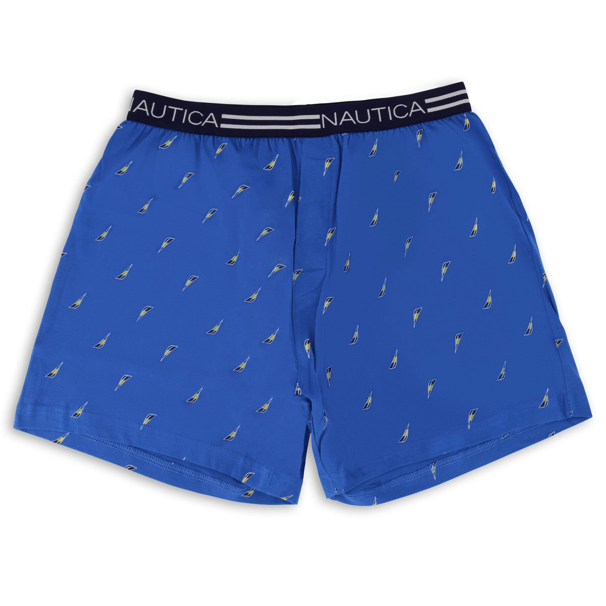 Nautica Men's Sailboat Print Knit Boxer Classic Blue