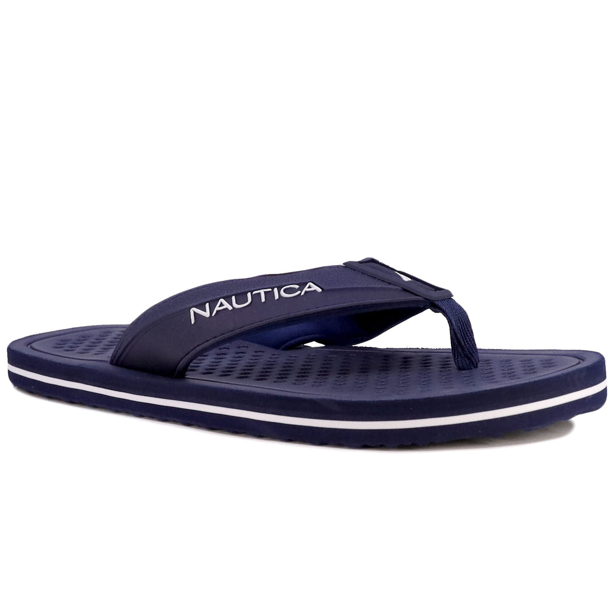 Nautica Men's Logo Sandal Ice Blue
