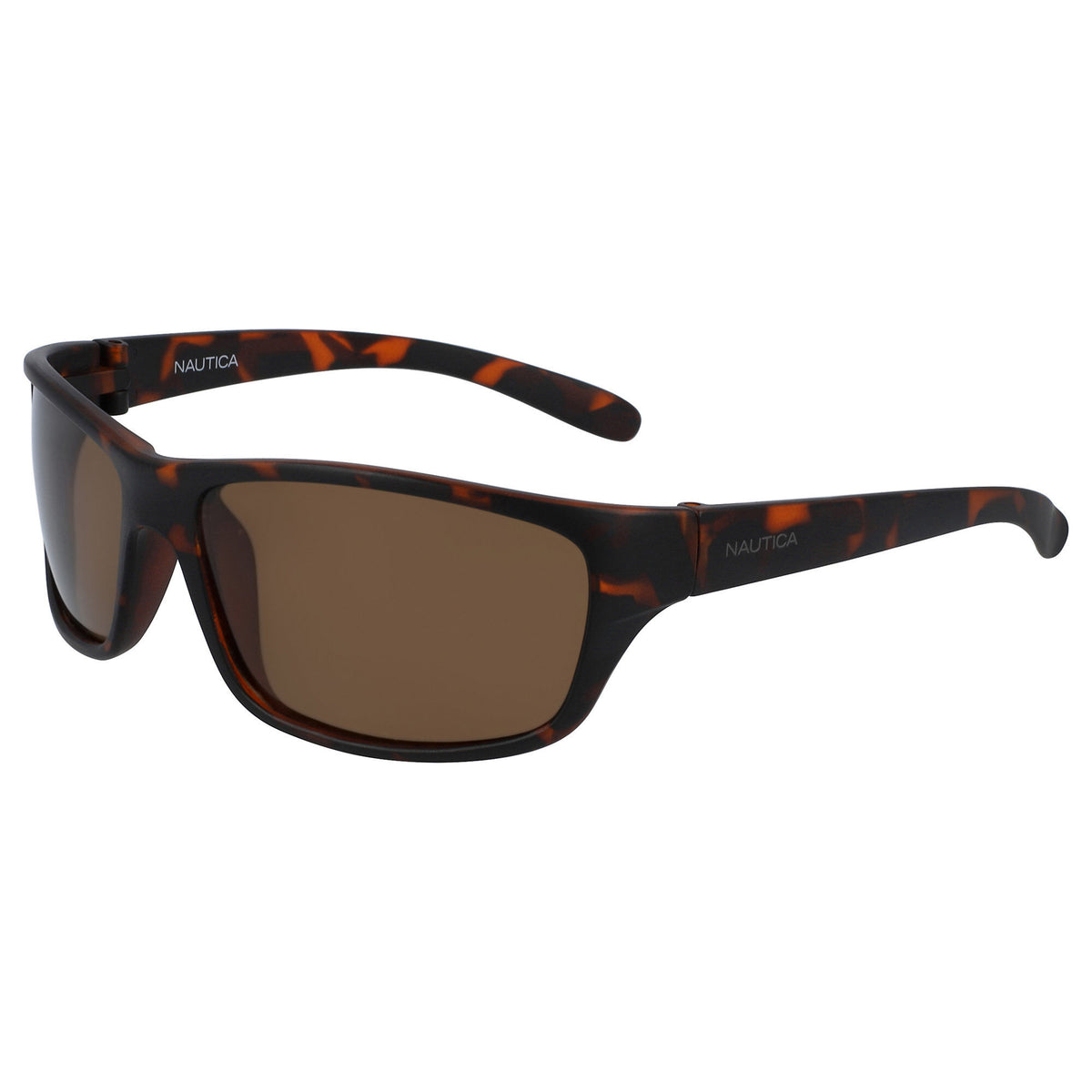 Nautica Men's Oversized Sunglasses With Tortoise Frame Matte Dark Tortoise
