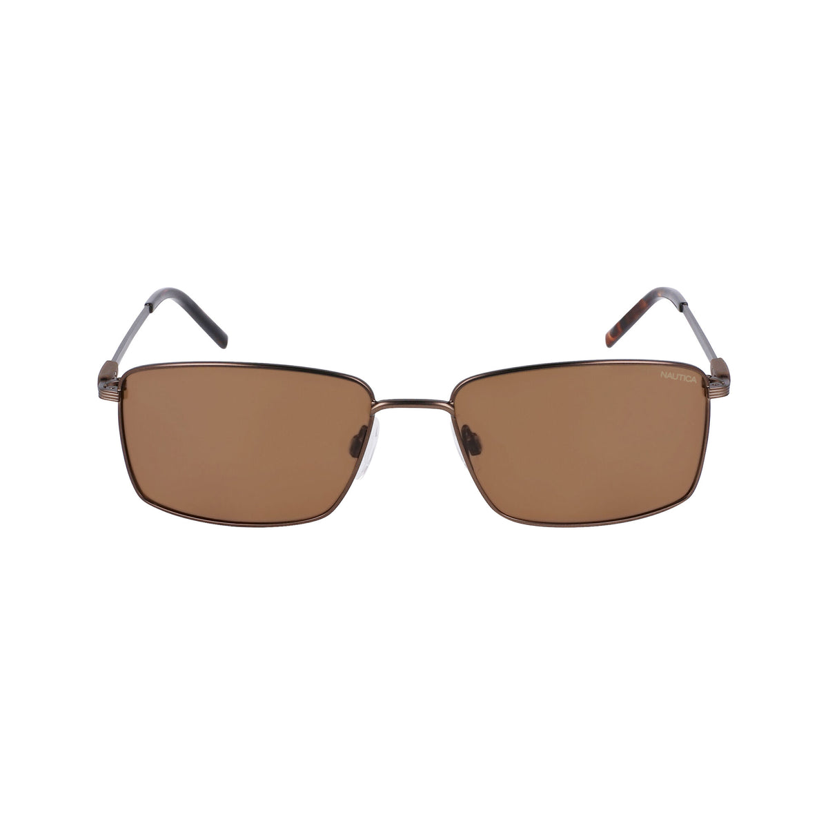 Nautica Men's Anchor Rectangle Sunglasses Dark Brown