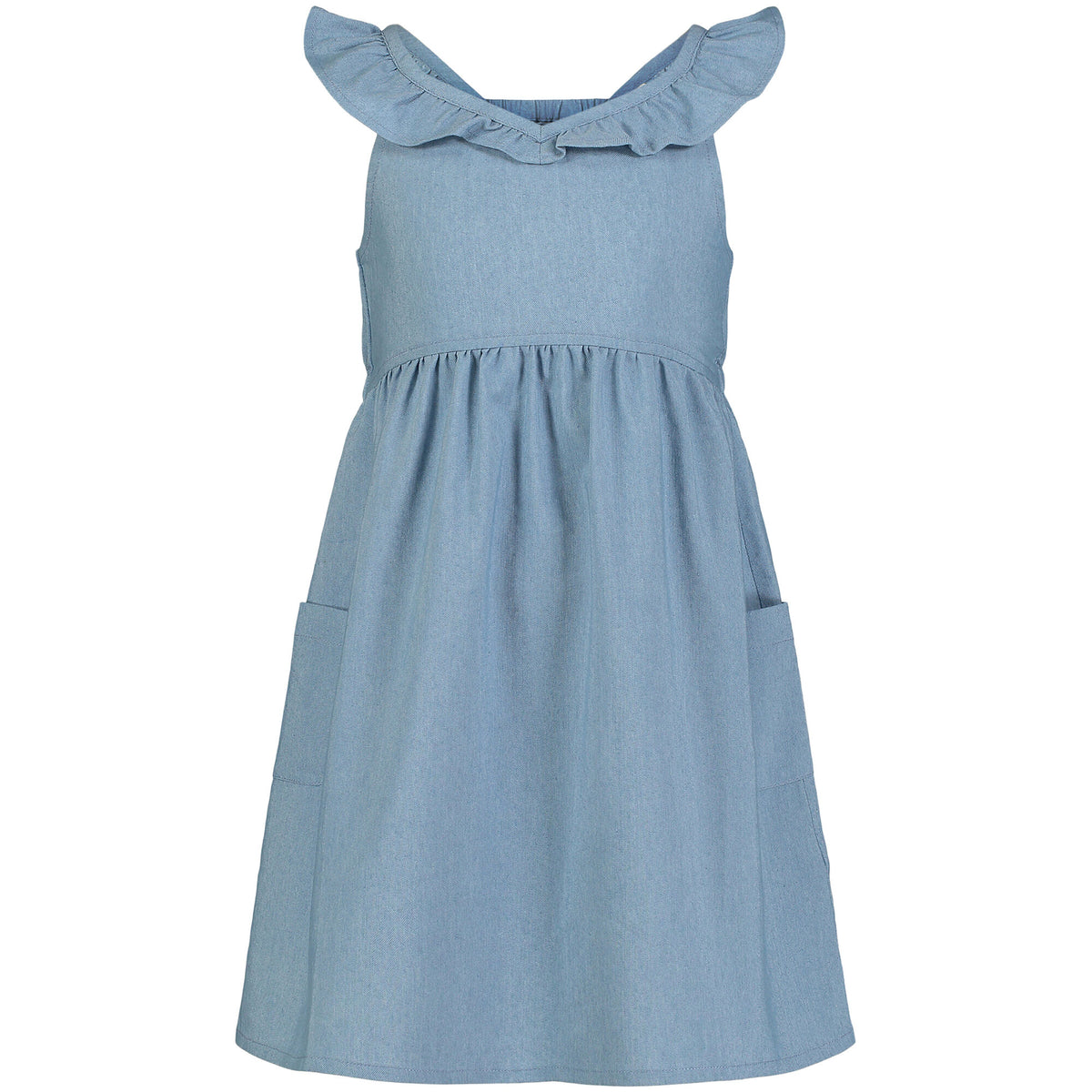 Nautica Toddler Girls' Chambray Dress (2T-4T) Estate Blue