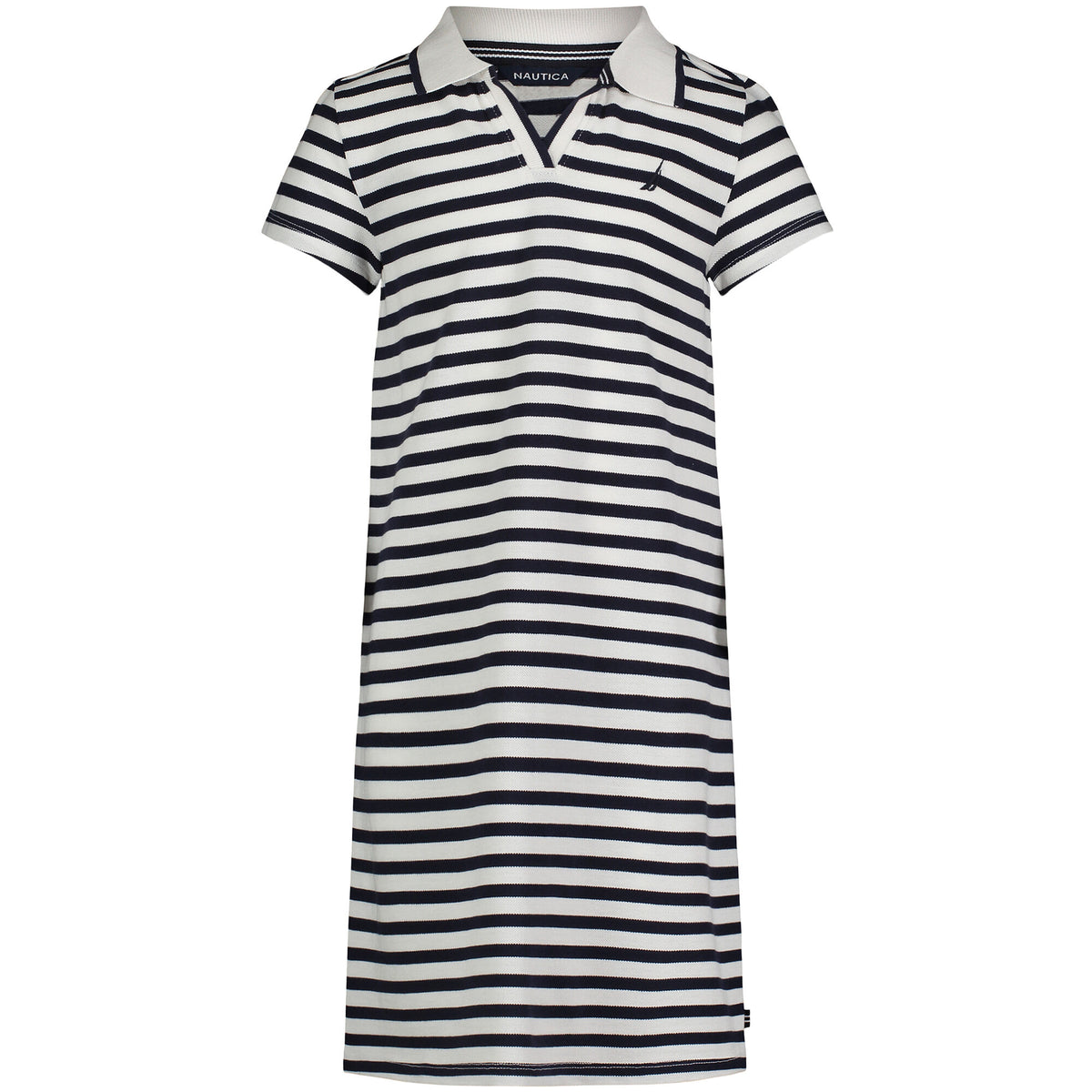 Nautica Little Girls' Striped Polo Dress (4-6X) Antique White Wash