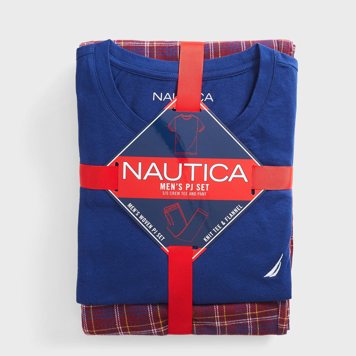 Nautica Men's Flannel Pajama Pant Set Blue Depths