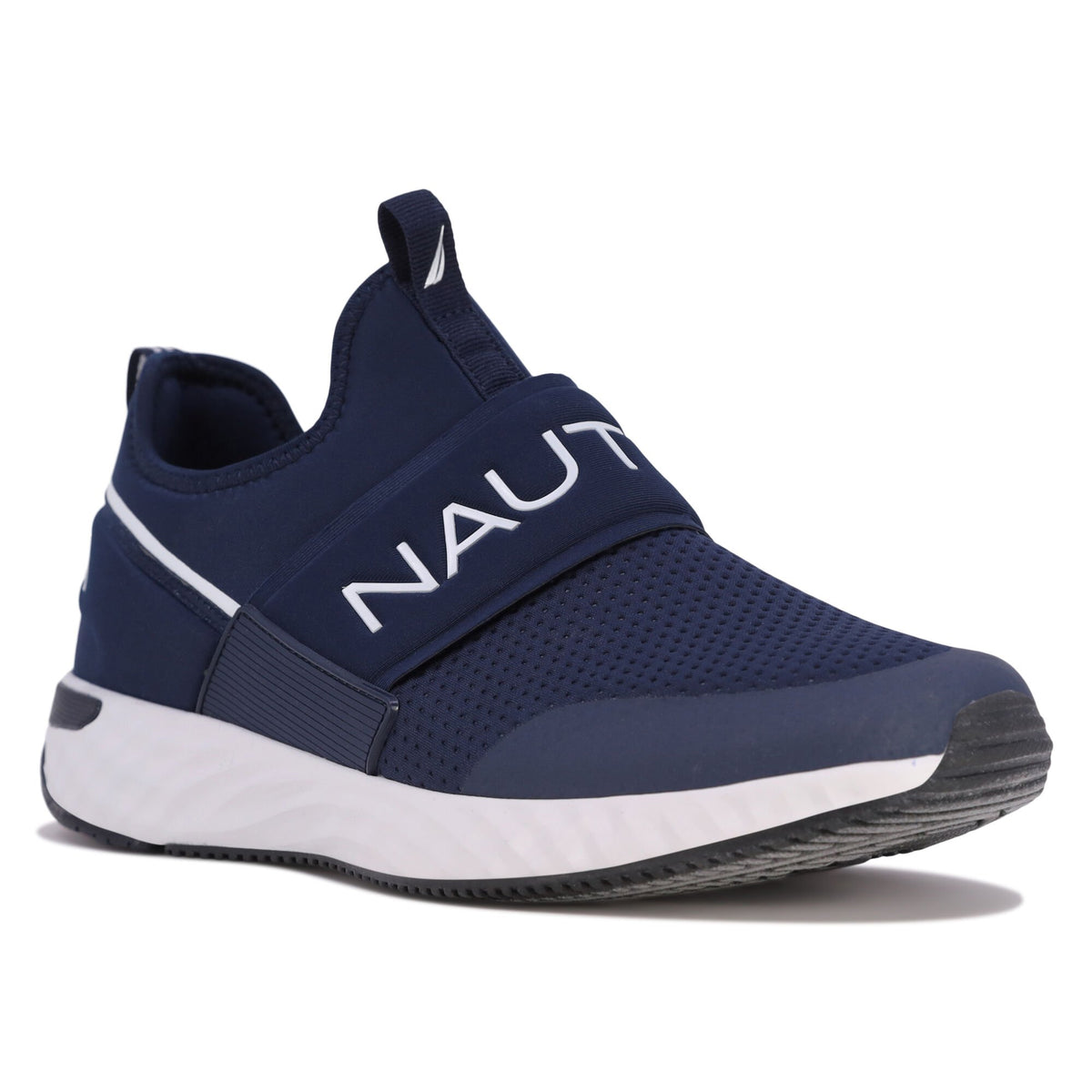 Nautica Men's Logo-Strap Mesh Sneaker Sapphire/Pitch Yellow
