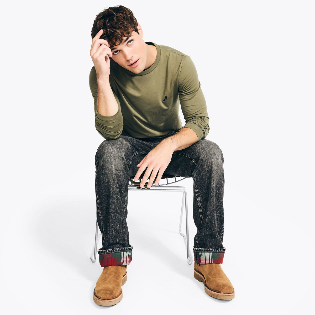 Nautica Men's Denim Carpenter Pant Bay Grey