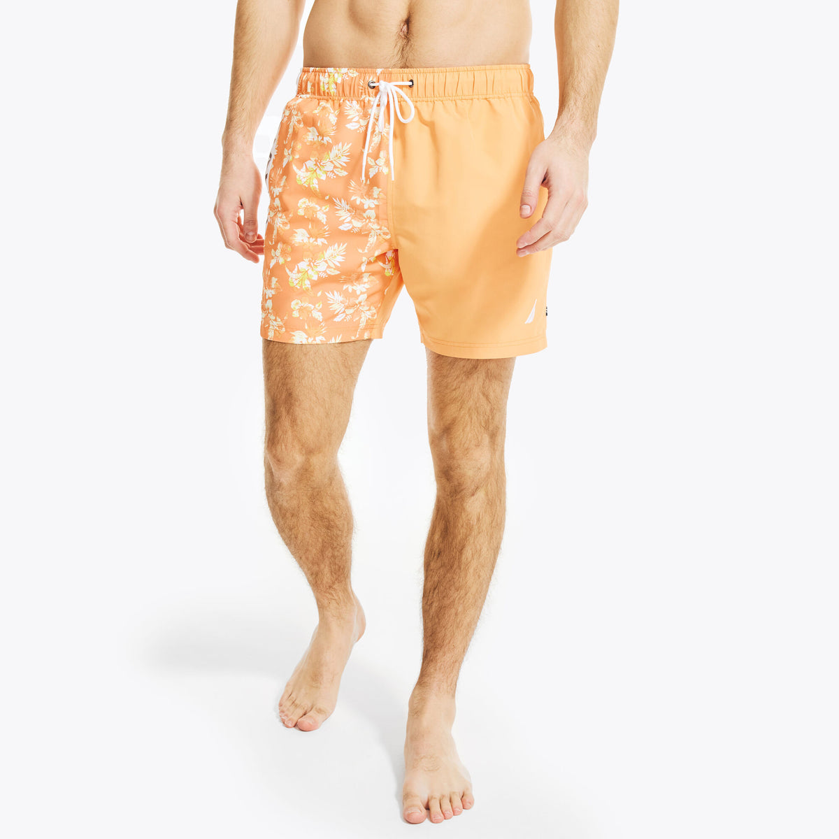 Nautica Men's Sustainably Crafted 6" Logo Swim Orange