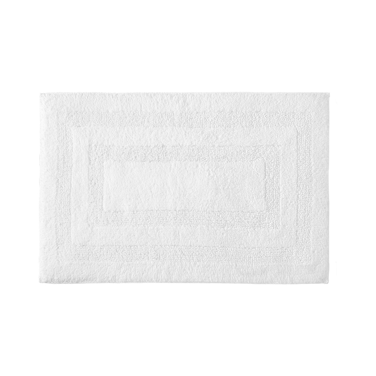 Nautica Micellar Solid White Reversible Bath Rug Set Antique White Wash
