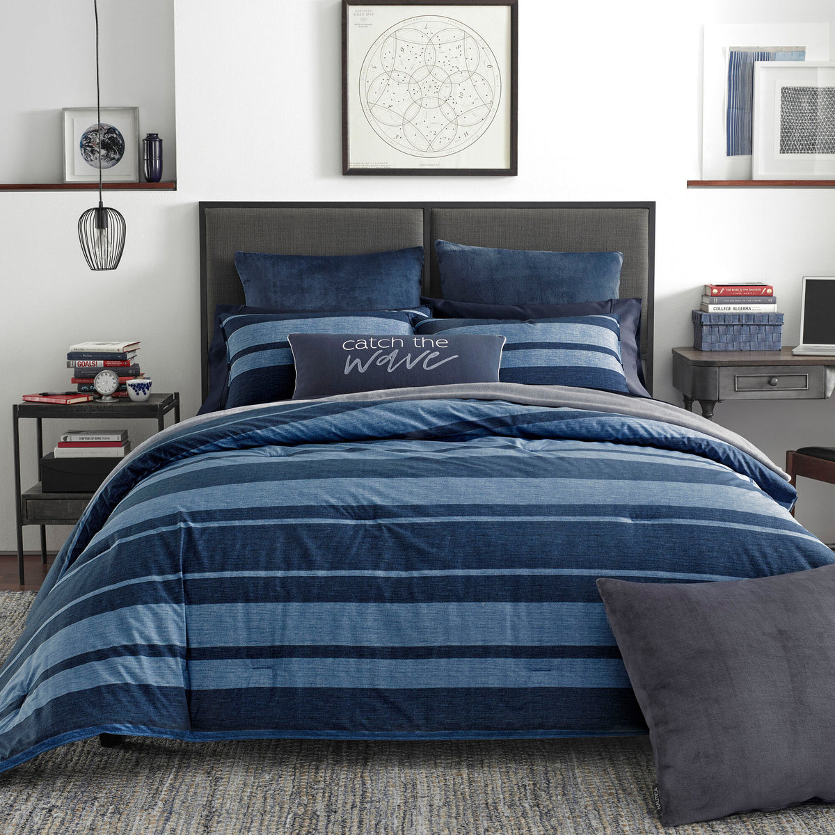 Nautica Longpoint Full/queen Reversible Comforter And Sham Set Bali Bliss