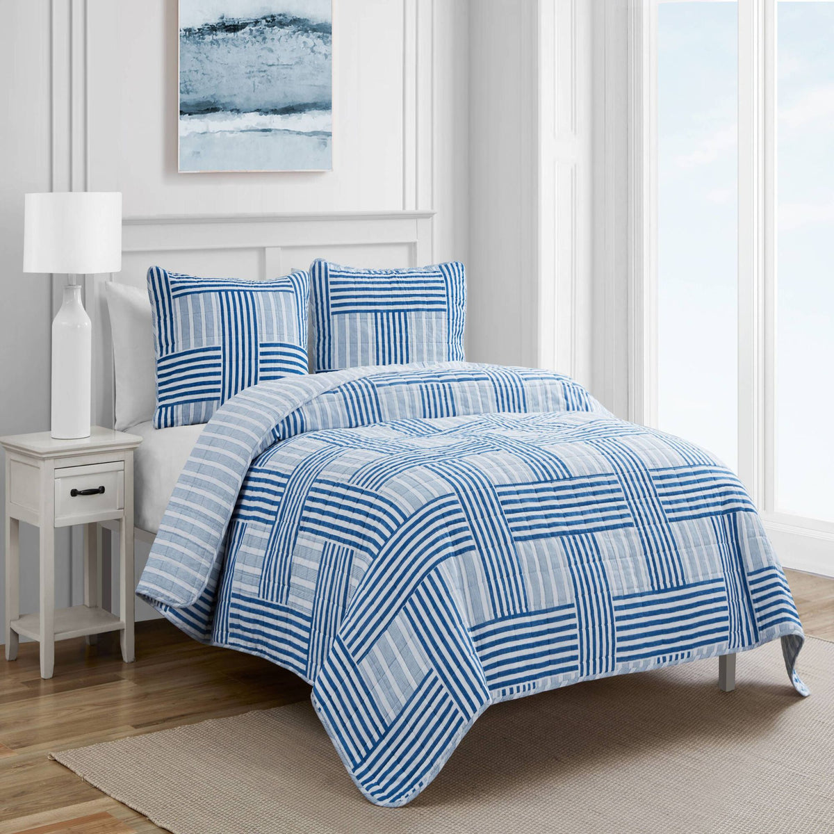 Nautica Seighford Twin Quilt And Sham Set Bali Bliss