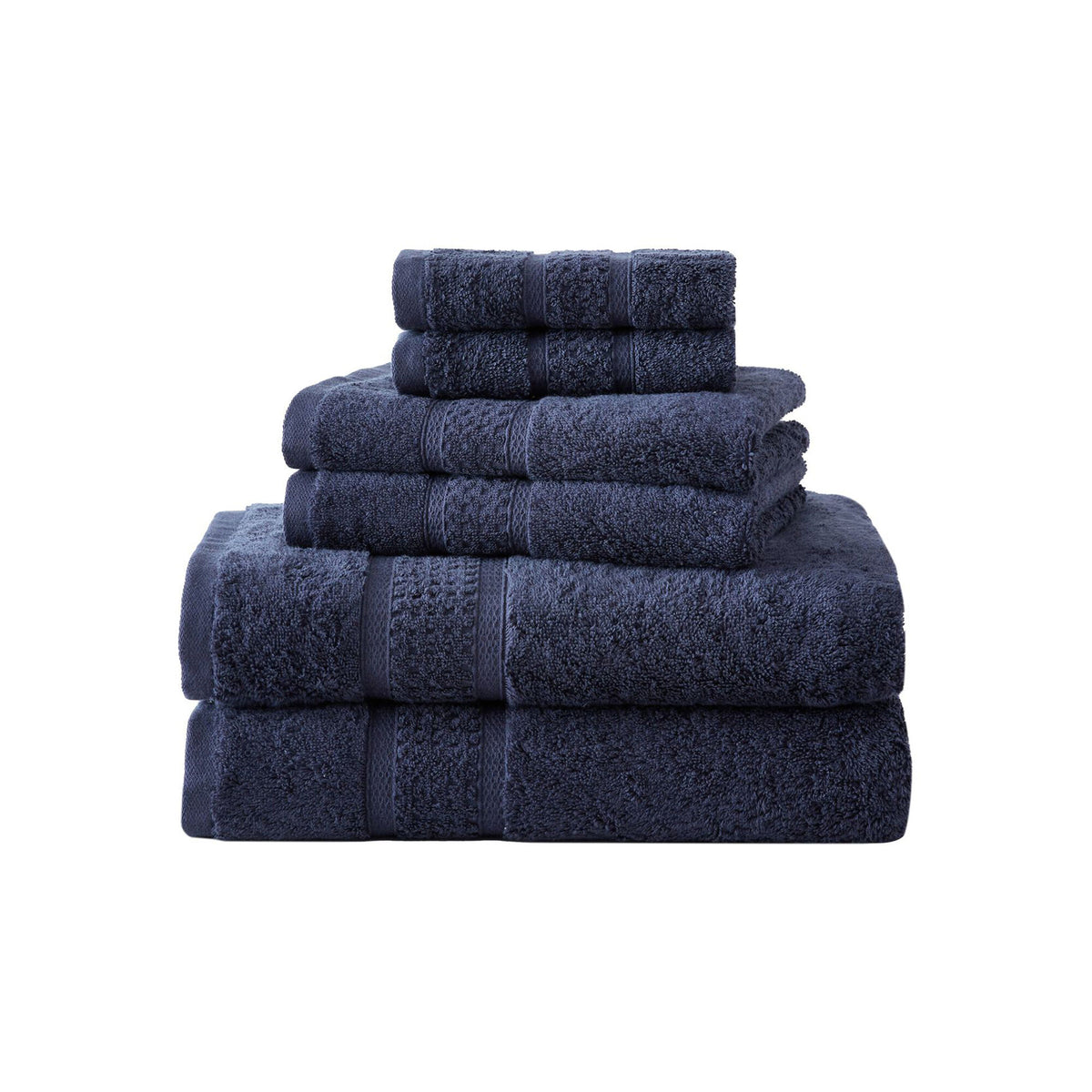 Nautica Oceane Navy 6-Piece Antibacterial Towel Set Multi