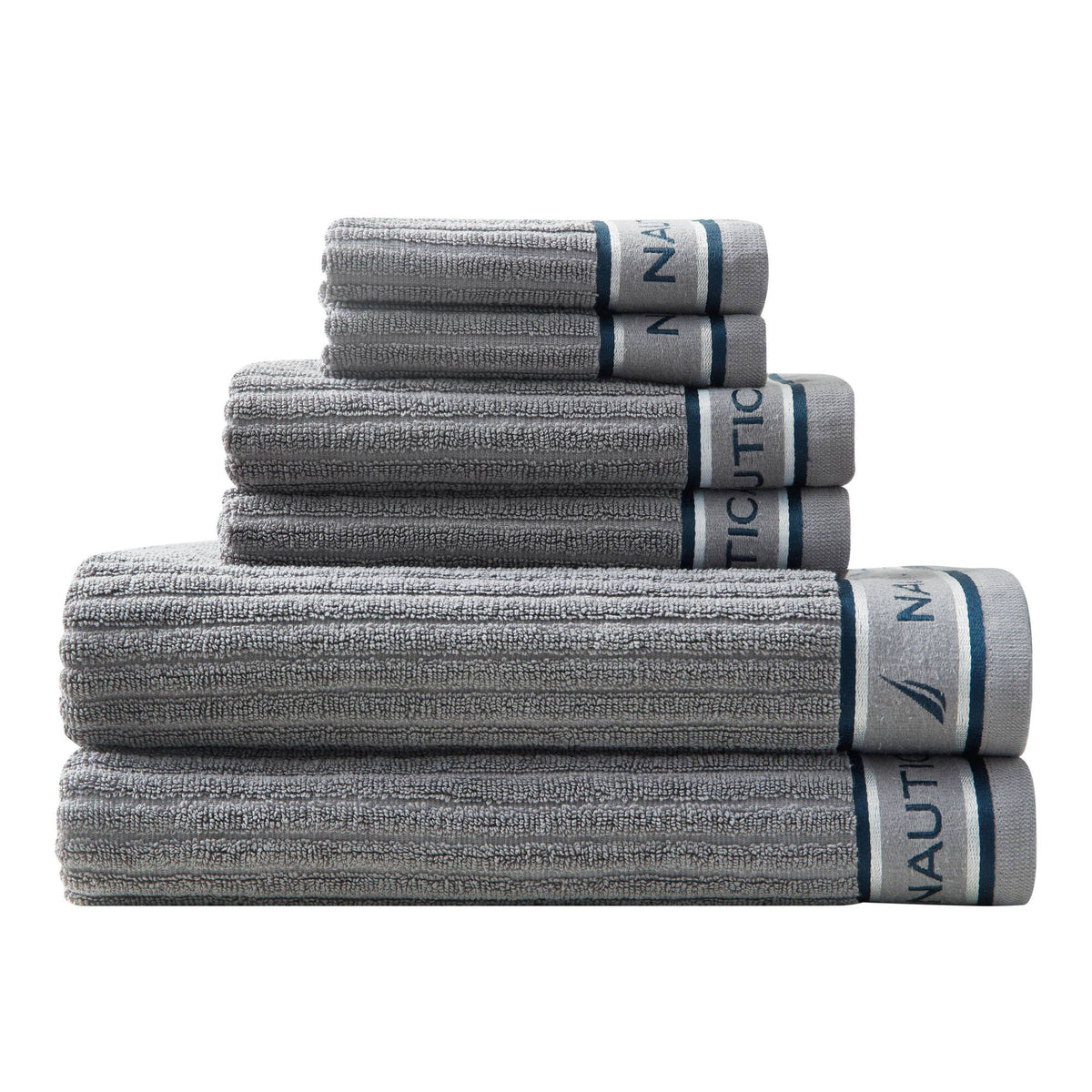 Nautica Signature Logo Towel Set Rust