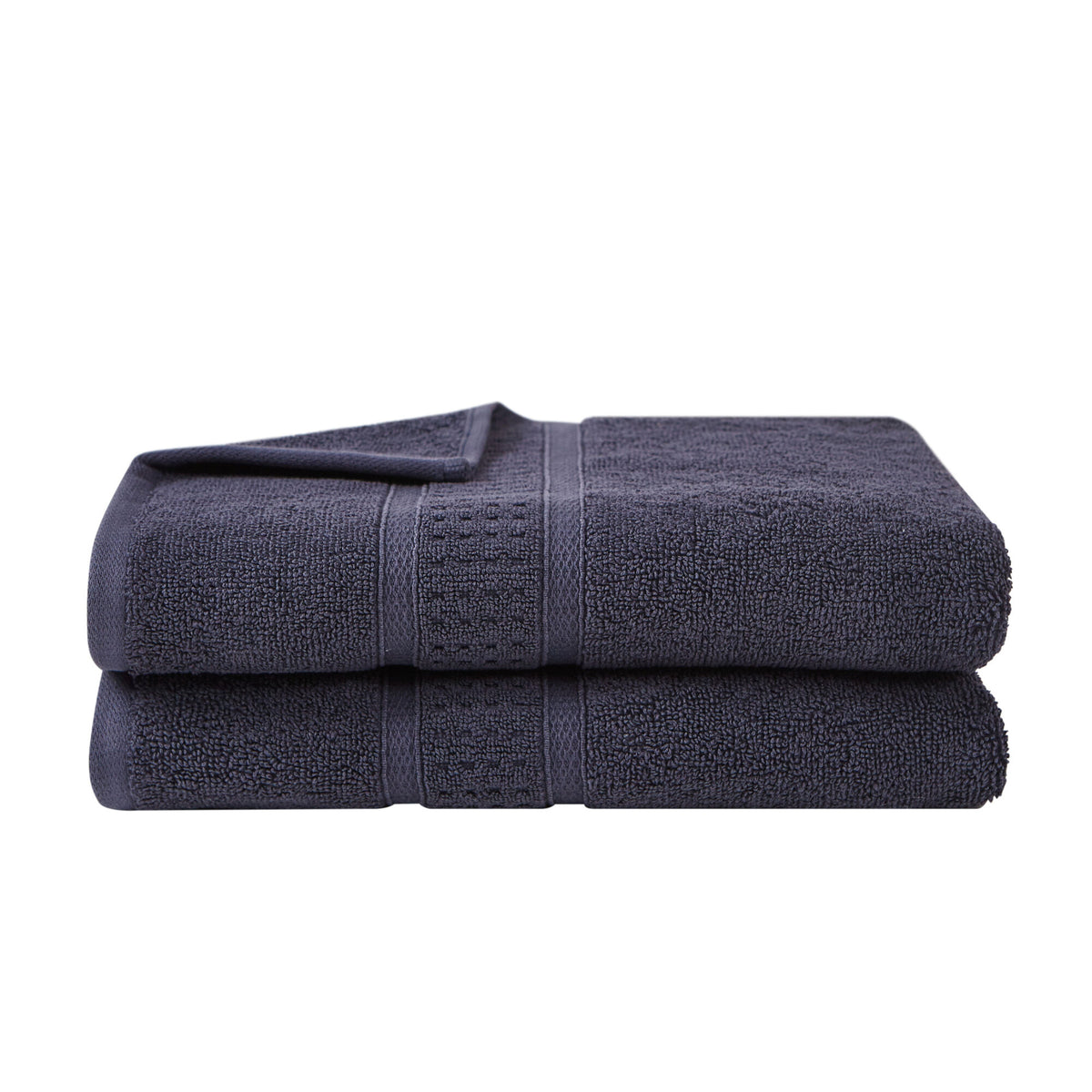 Nautica Oceane Navy 2-Piece Antibacterial Bath Towel Set Deep Dive Wash