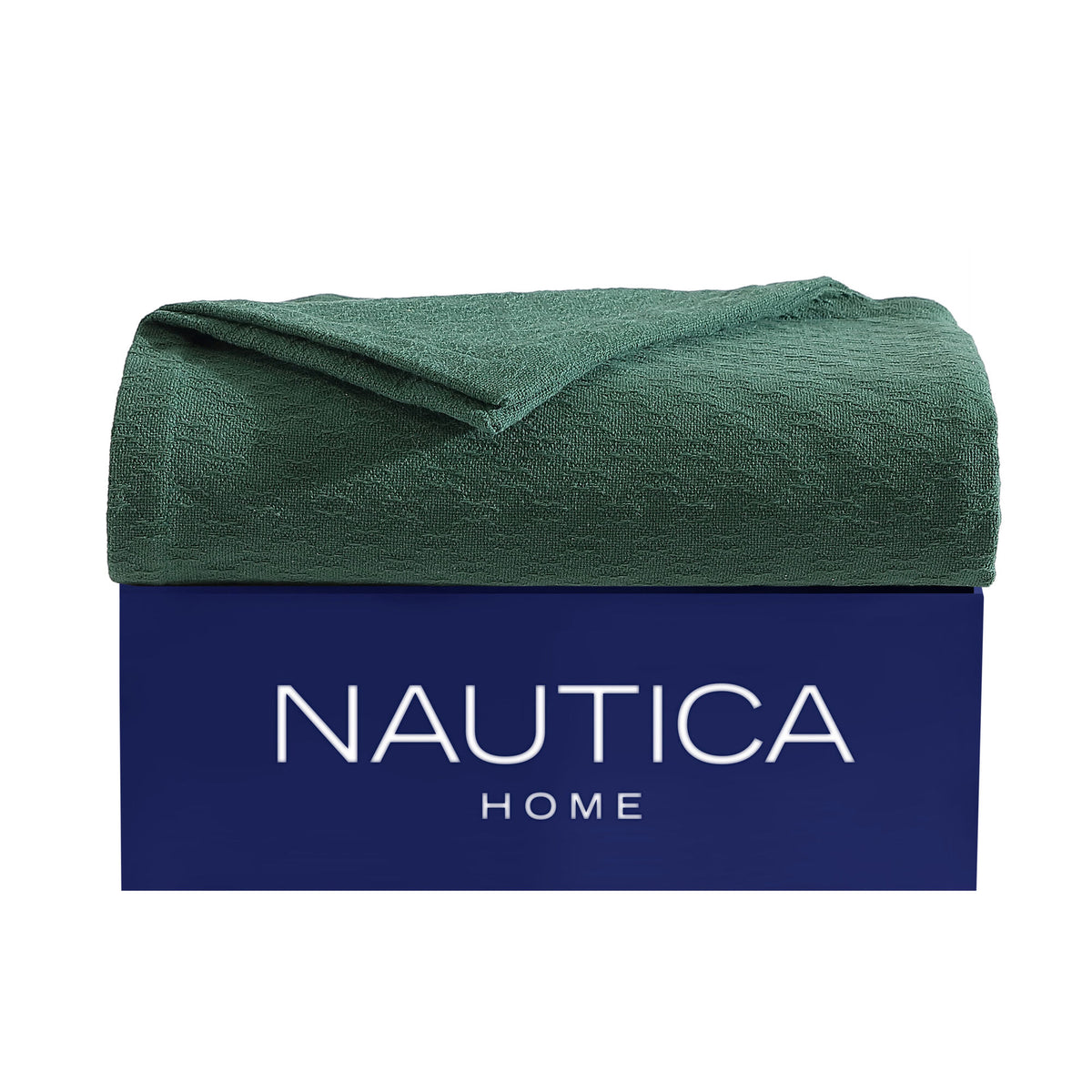 Nautica Ripple Cove Green Twin Blanket Dark Hunter