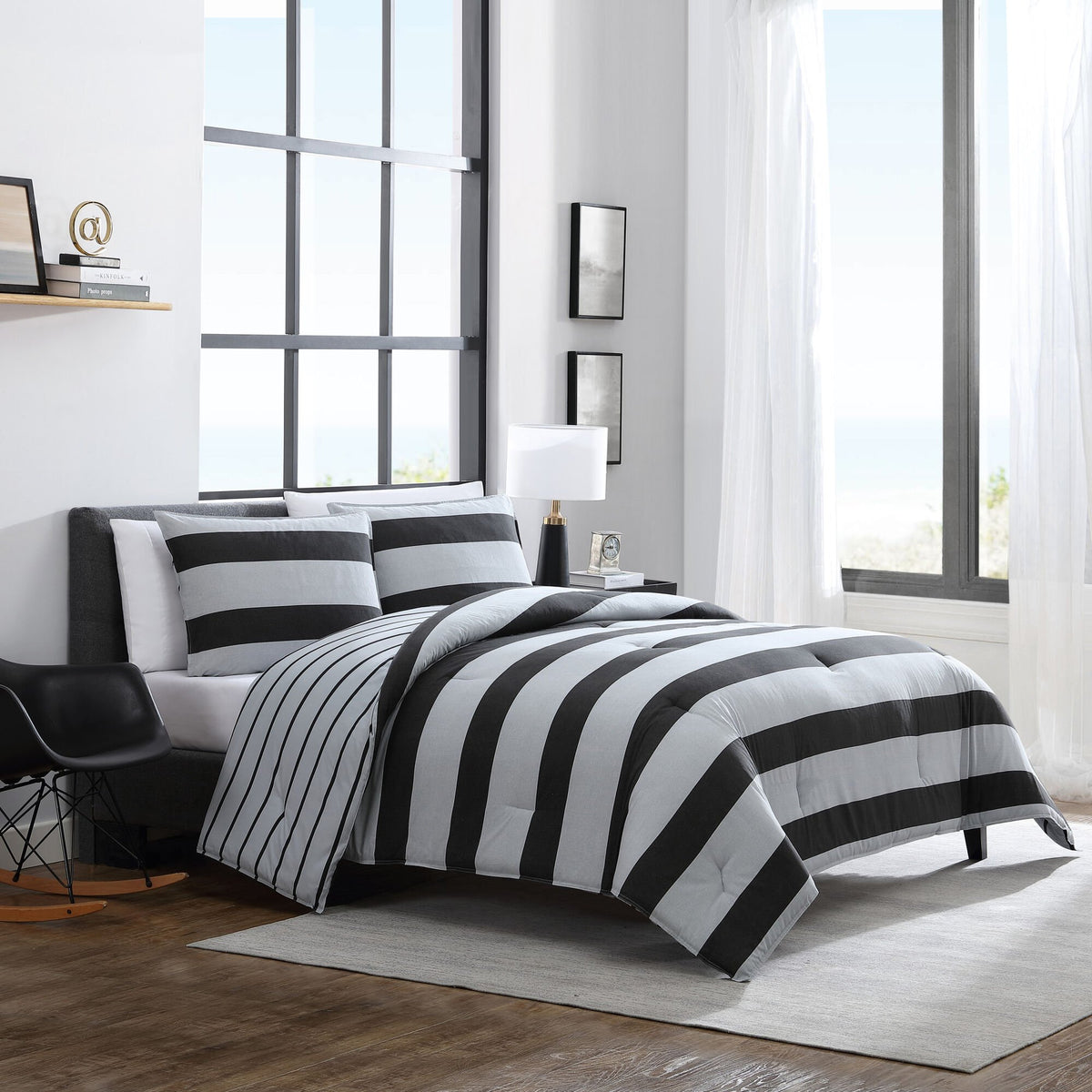 Nautica Lawndale Full/queen Reversible Comforter Heather