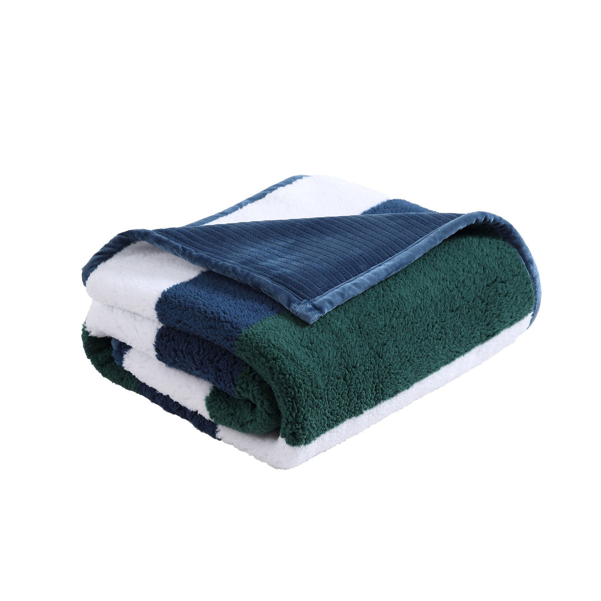 Nautica Wilton Green Throw Blanket Fin Green