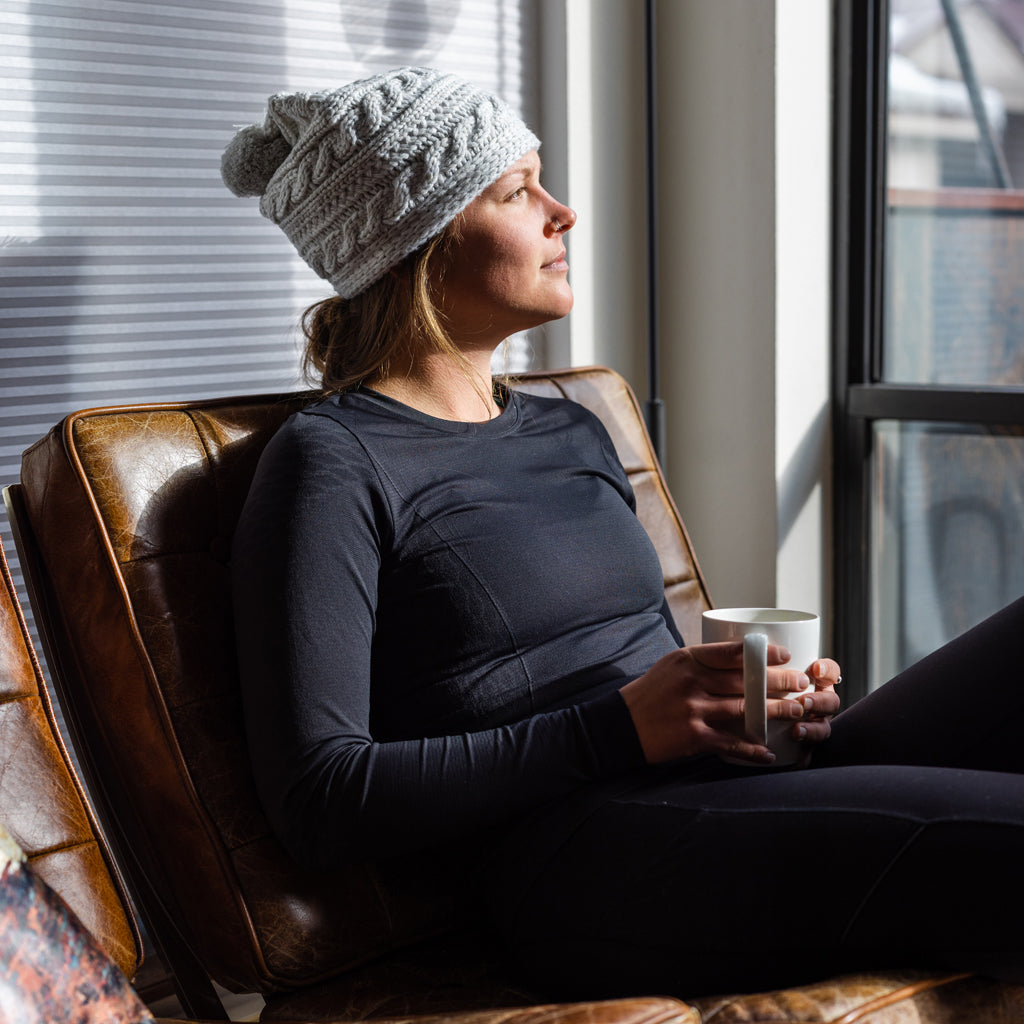 Spyder Twisty Knit Pom Hat White