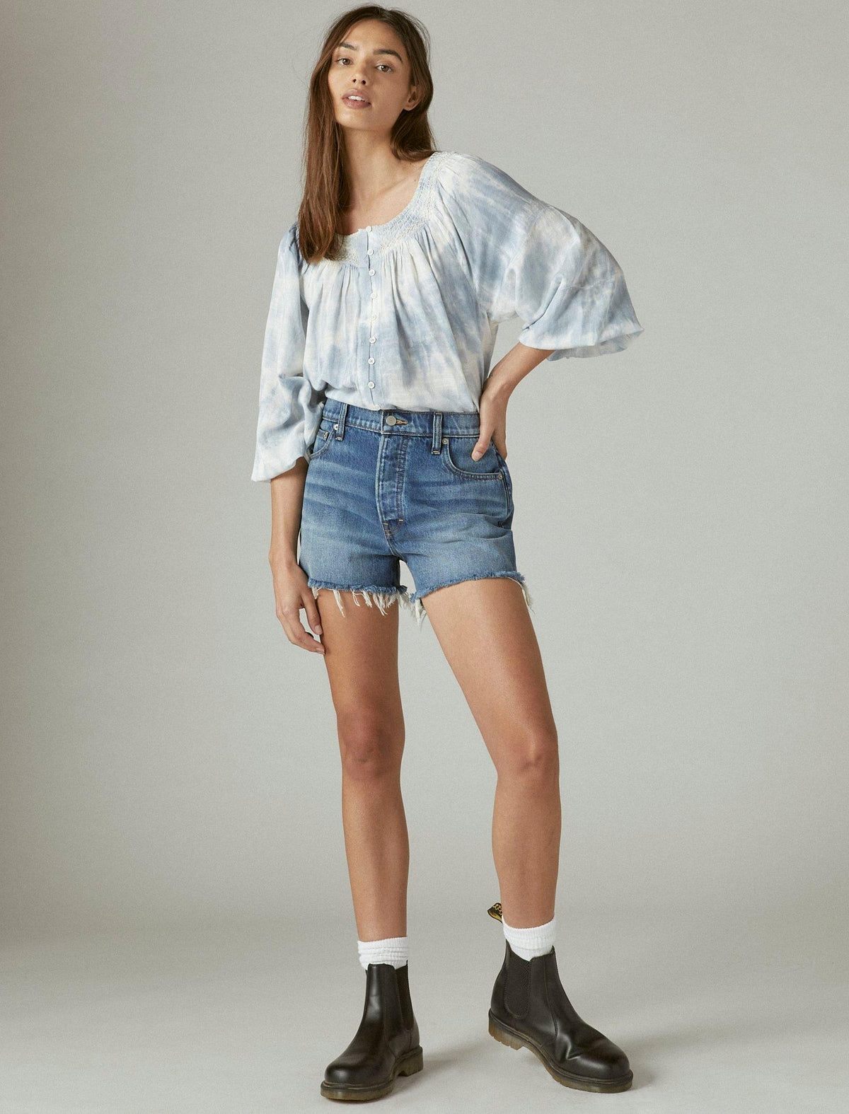 Lucky Brand 3" High Rise Mom Short For Real