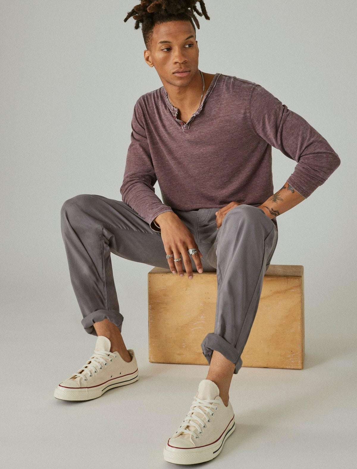 Lucky Brand 363 Vintage Straight Sateen Stretch Jean Moon Slate