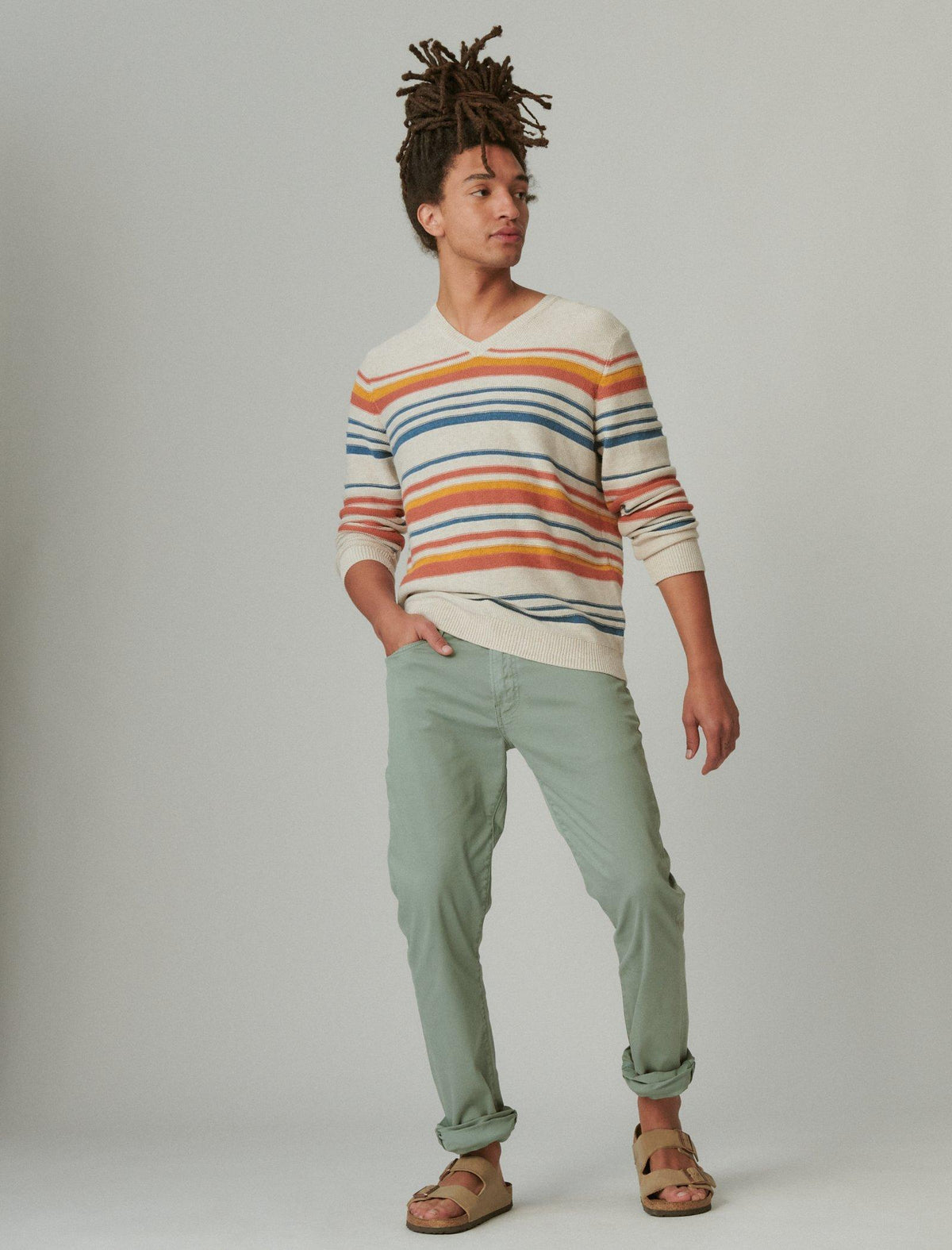 Lucky Brand 410 Athletic Sateen Stretch Jean Cadet Green