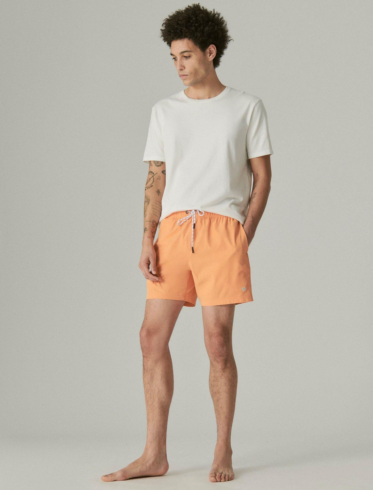 Lucky Brand 6" Stretch Swim Short Amberglow