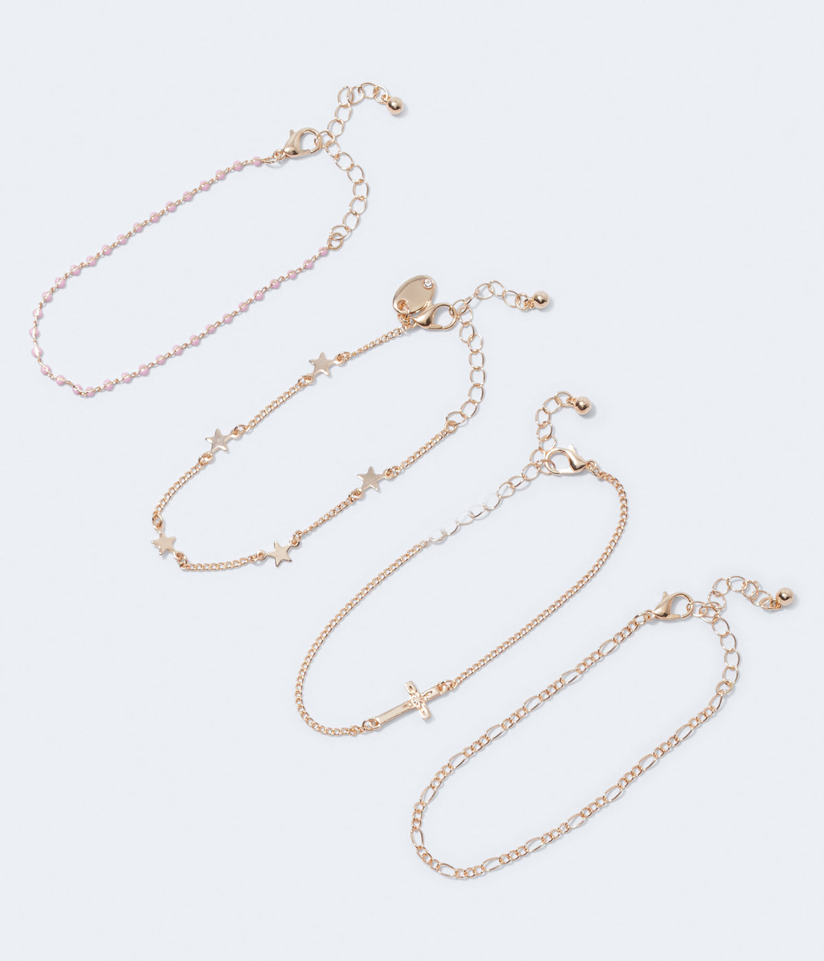 Aeropostale Womens' Star Crossed Bracelet 4-Pack -  - Size One Size - Metal - Teen Fashion & Clothing Gold