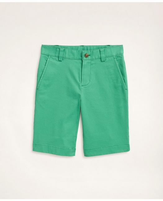 Brooks Brothers Boys Stretch Advantage Chino Shorts Green
