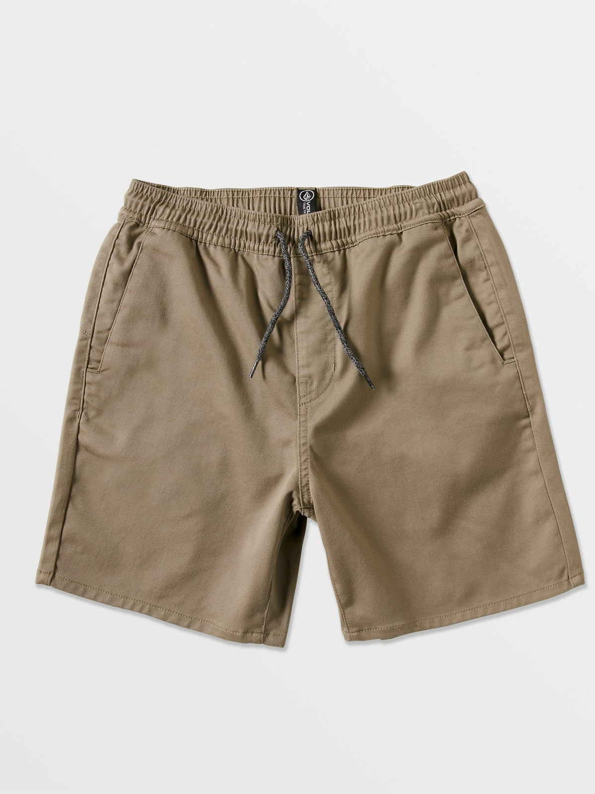 Volcom Frickin Elastic Boys Shorts (Age 8-14) Khaki