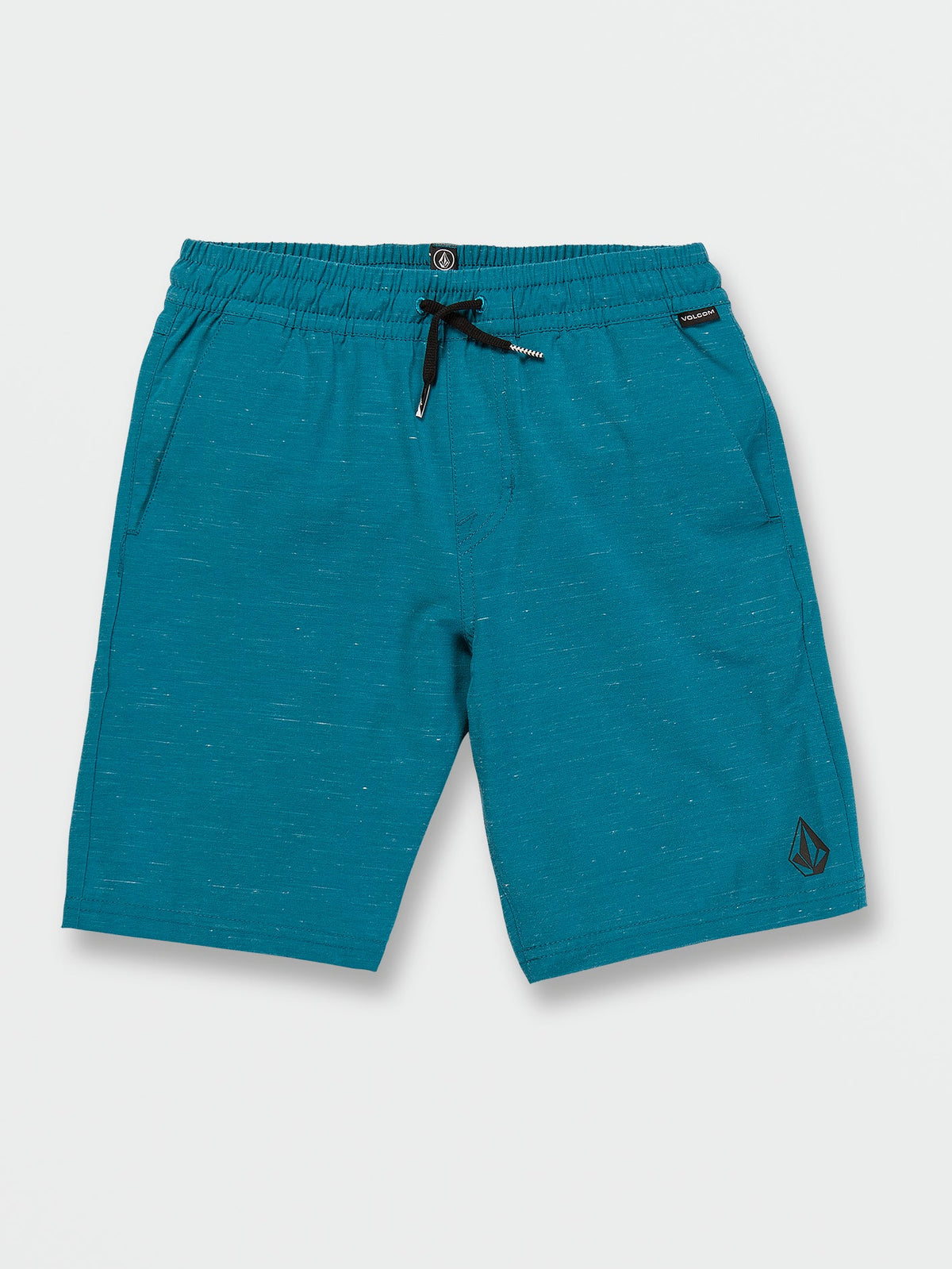 Volcom Understoned Elastic Waist Hybrid Boys Shorts (Age 8-14) Ocean Teal