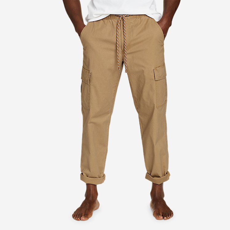 Eddie Bauer Men's Top Out Durable Cargo Hiking Pants - Khaki