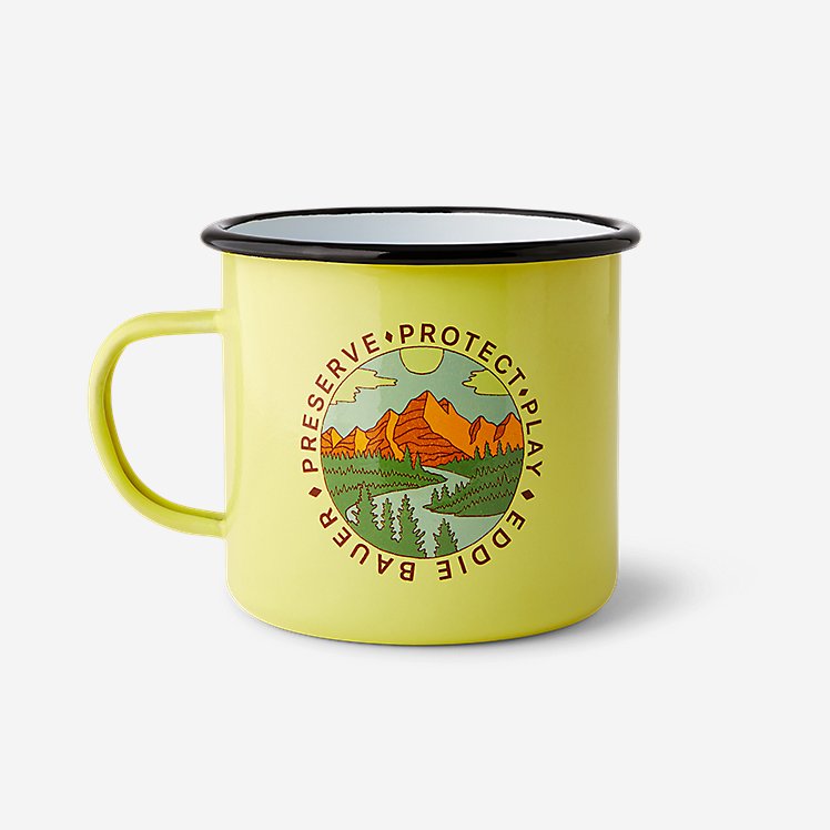 Eddie Bauer EB 24-Oz Enamel Mug - Lt Yellow