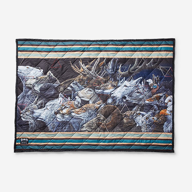 Eddie Bauer Limited-Edition Artist-Series Down Throw - Navy