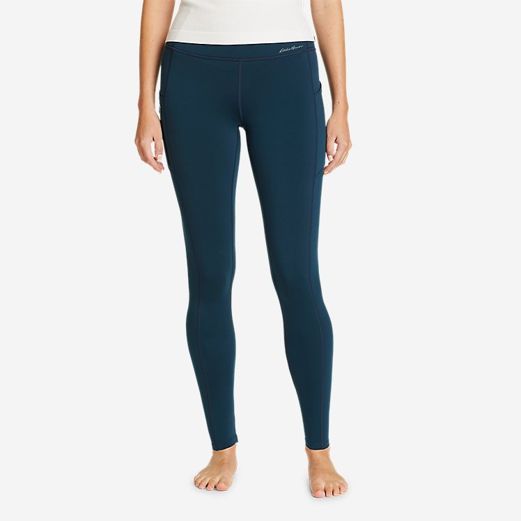 Eddie Bauer Women's Crossover Winter Trail Adventure High-Rise Hiking Leggings - Indigo