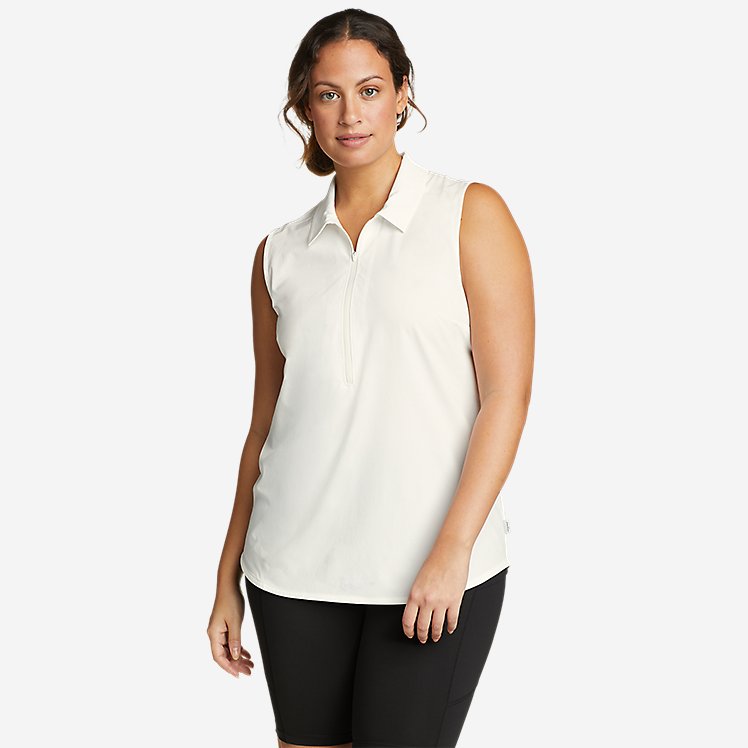 Eddie Bauer Women's Departure 1/2-Zip Tank Top - Snow
