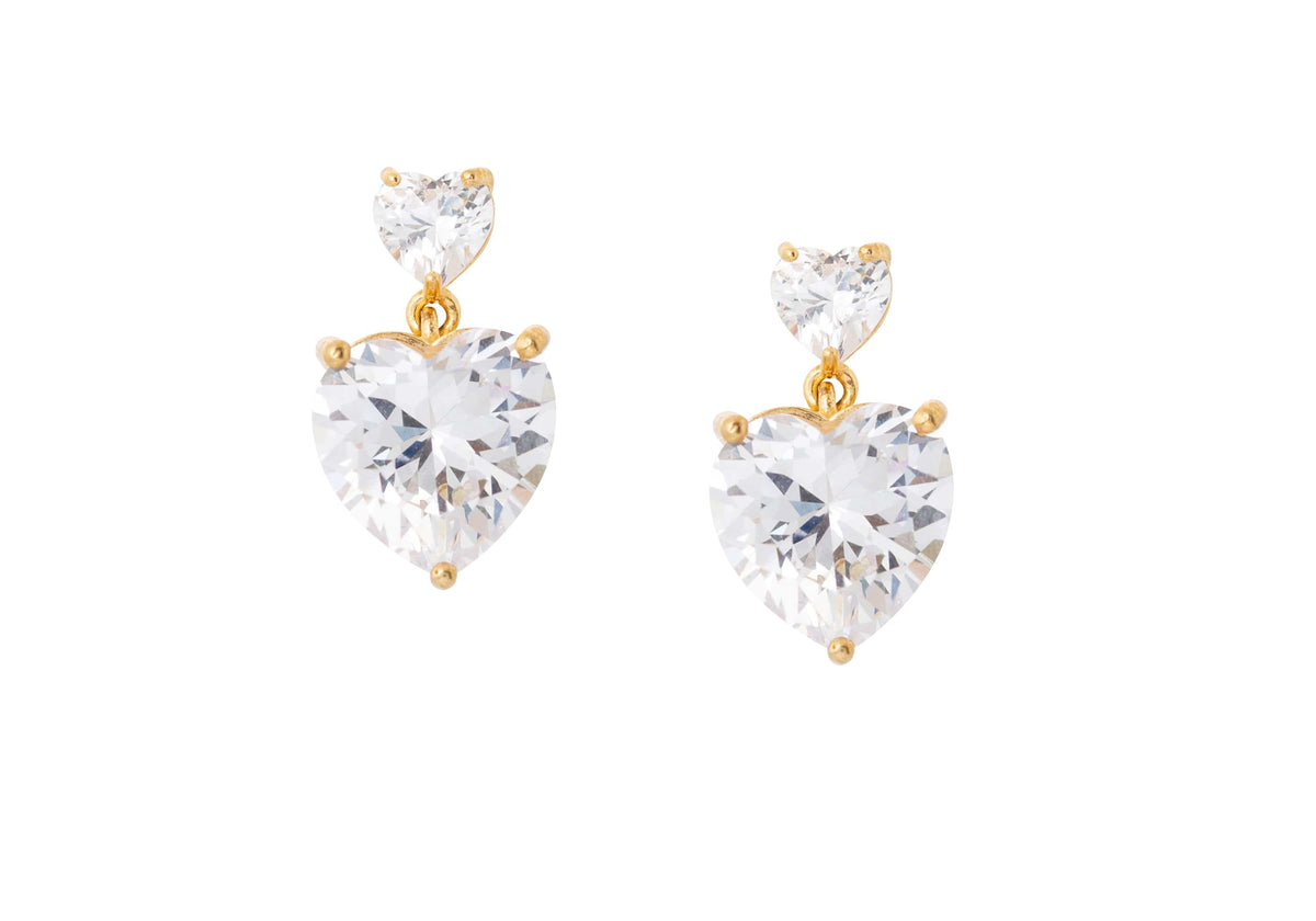 Judith Leiber Couture Heart Drop Earrings