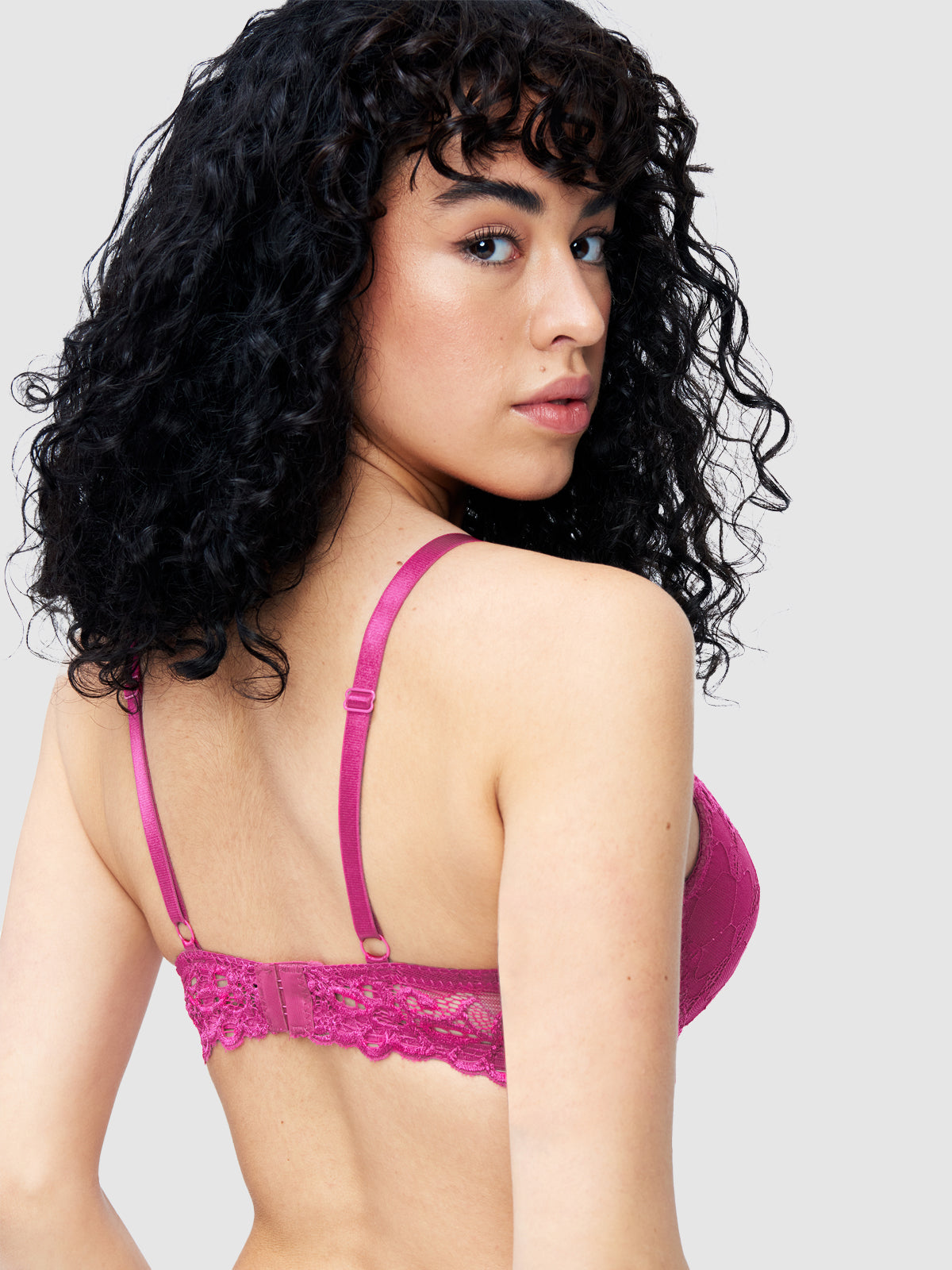 Amanda Allover Lace Push Up Balconette Bra