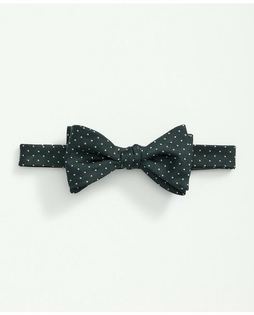 Brooks Brothers Men's Silk Mini Dot Bow Tie Dark Green