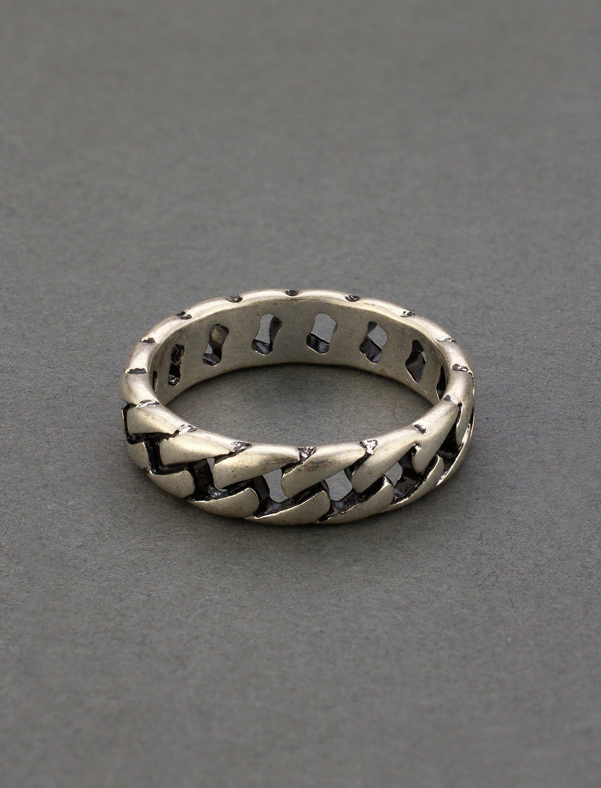 Lucky Brand Men's Chain Ring (Size 10) Silver