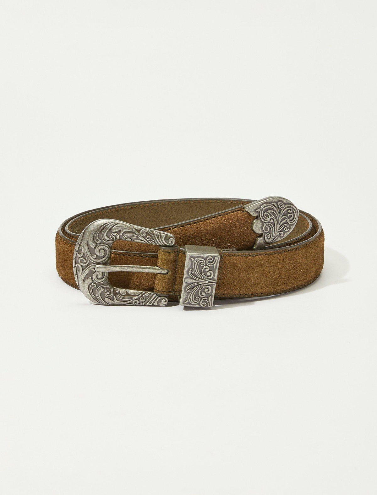 Lucky Brand Olive Western Belt Dusty Olive