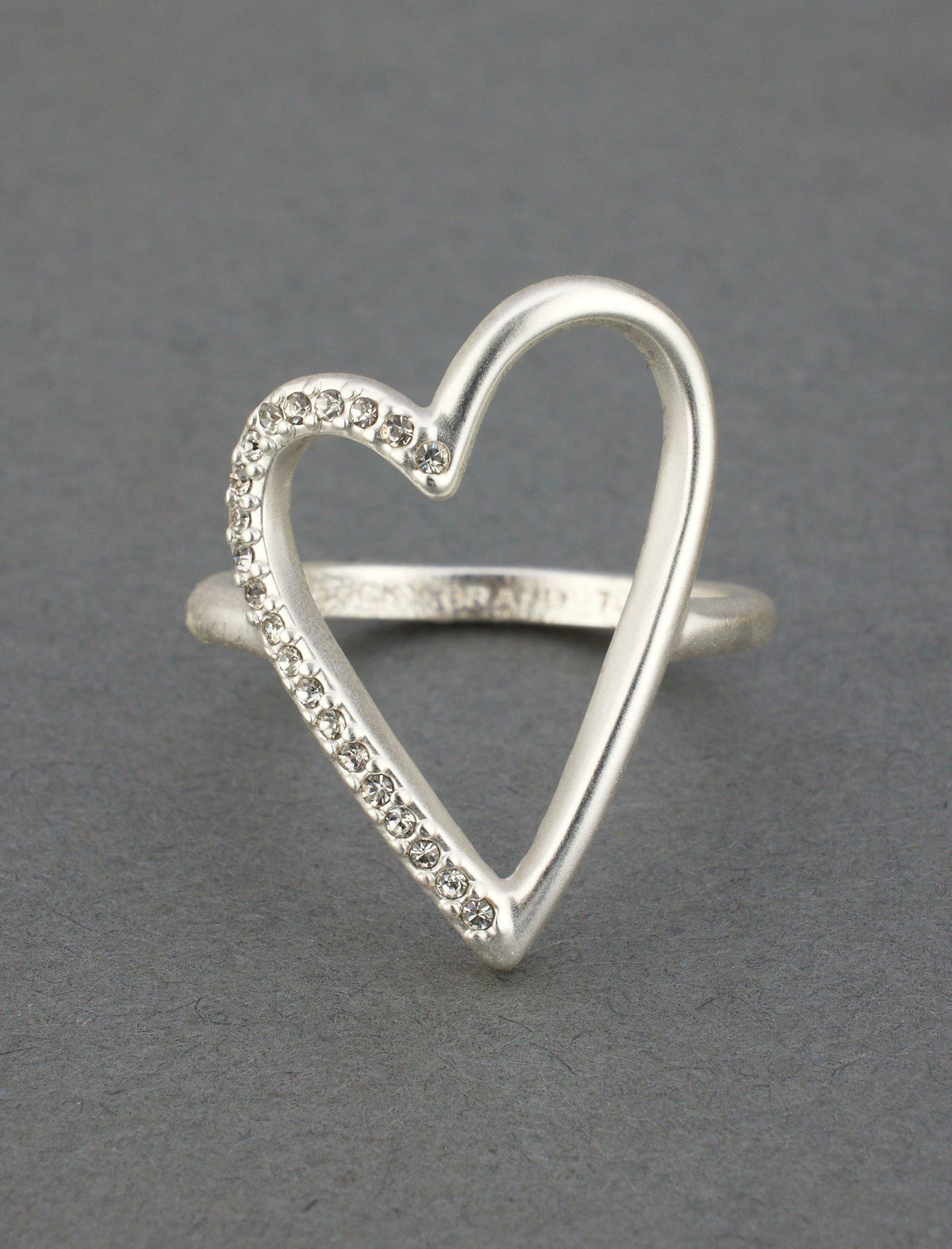 Lucky Brand Open Heart Pave Ring Gold