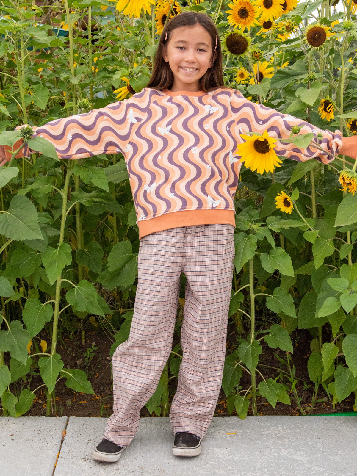 Volcom Girls Truly Stokin Crew Sweatshirt Wild Ginger