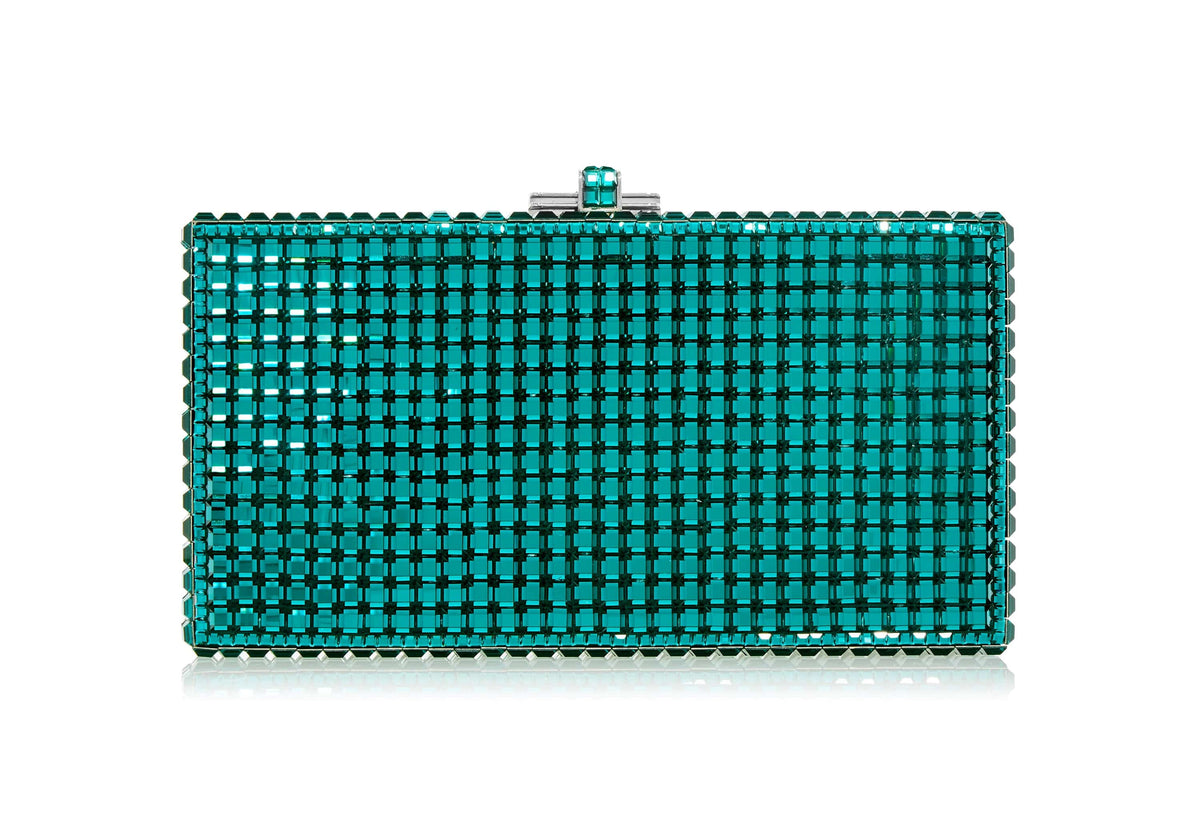 Judith Leiber Couture Sleek Rectangle Emerald