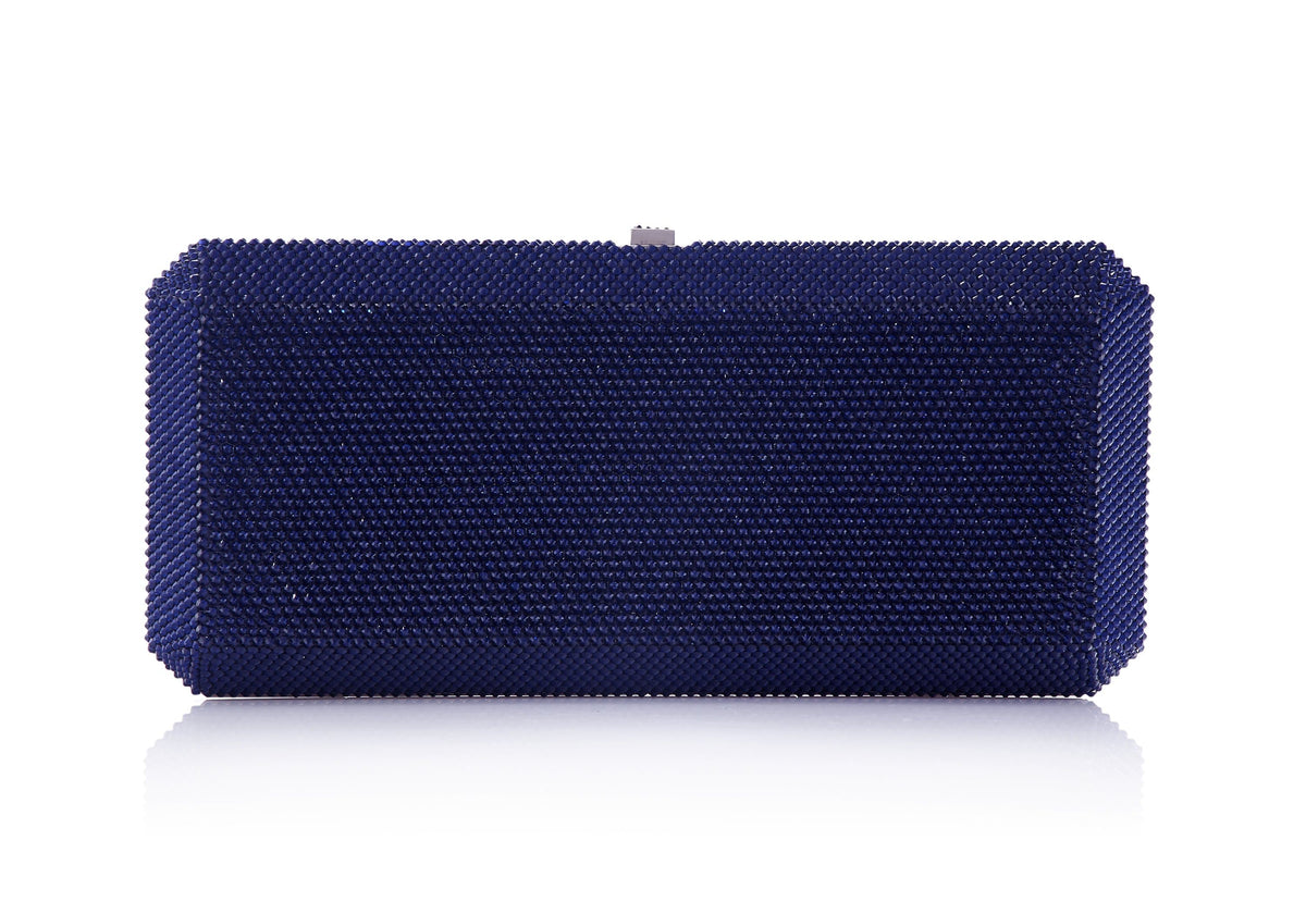 Judith Leiber Couture Judith Leiber Blue Slim Rectangle Clutch