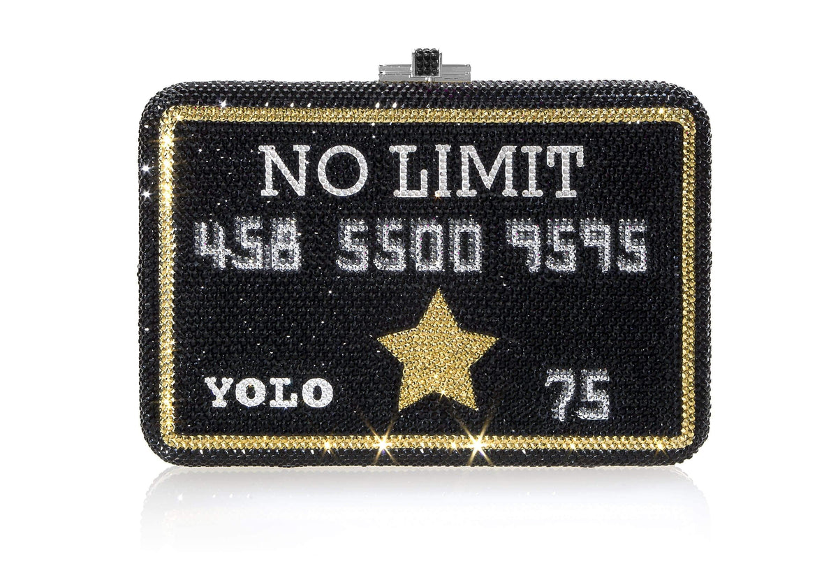 Judith Leiber Couture Judith Leiber Slim Slide Black Card Custom Clutch Multi