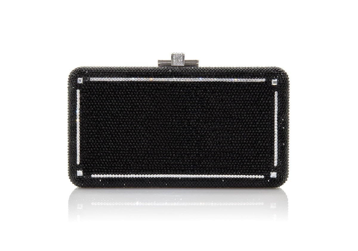 Judith Leiber Couture Judith Leiber Art Deco Monogram Jet Black